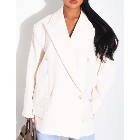Veste de blazer à épaules structurées oversize
