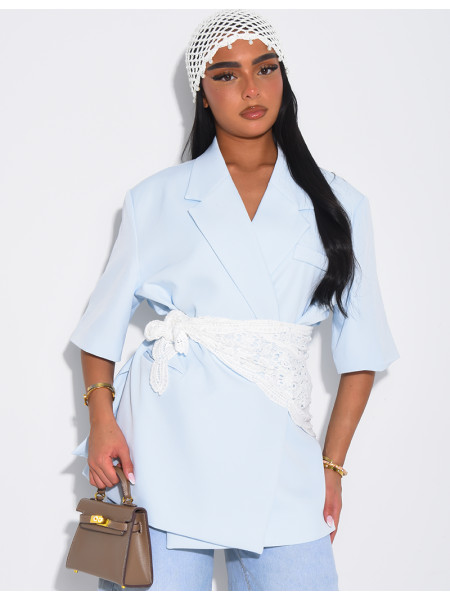 Foulard triangle brodé