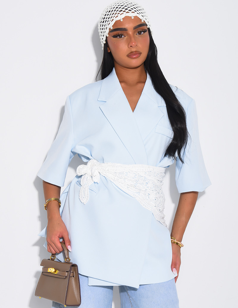 Foulard triangle brodé