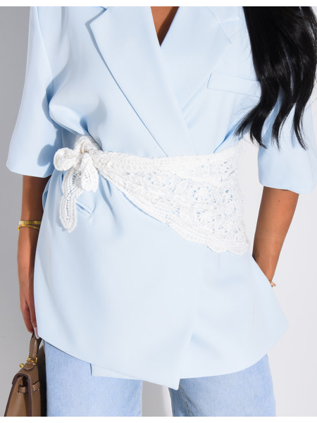 Foulard triangle brodé