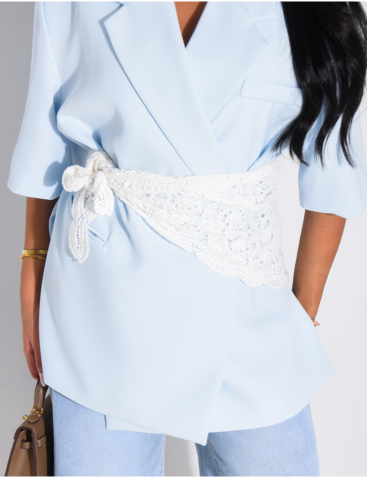 Foulard triangle brodé