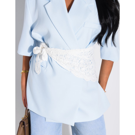 Foulard triangle brodé