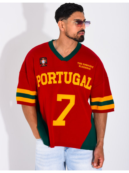 T-shirt côtelé "Portugal"