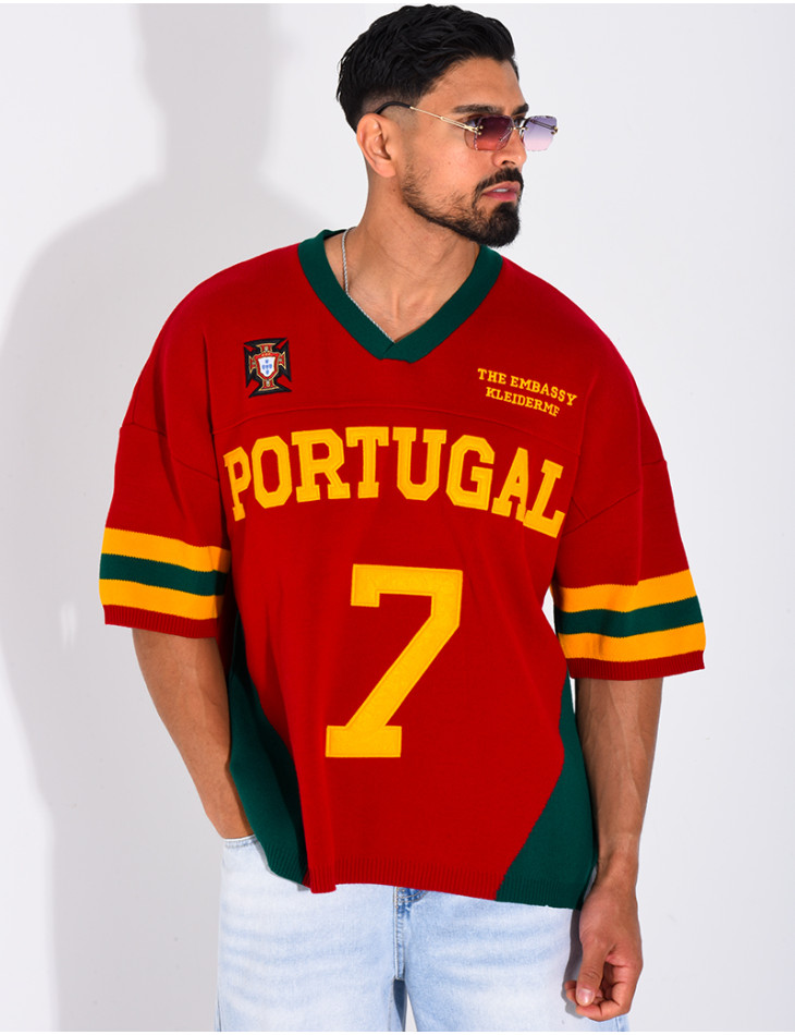 T-shirt côtelé "Portugal"