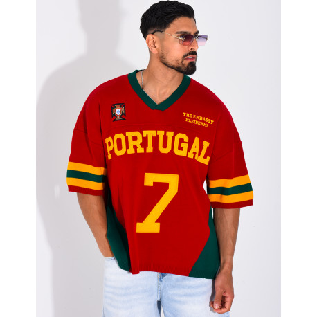 T-shirt côtelé "Portugal"