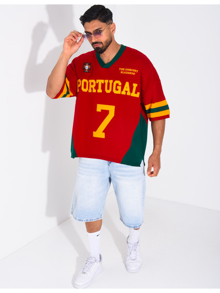 T-shirt côtelé "Portugal"