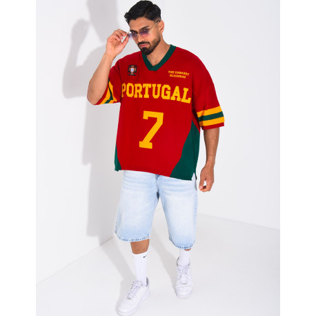 T-shirt côtelé "Portugal"