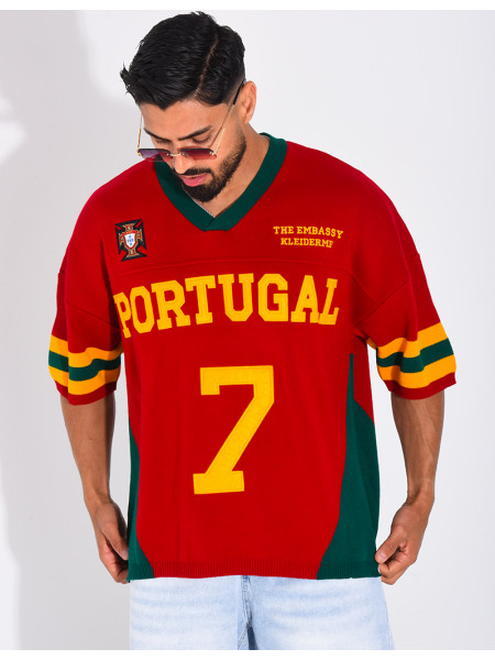 T-shirt côtelé "Portugal"