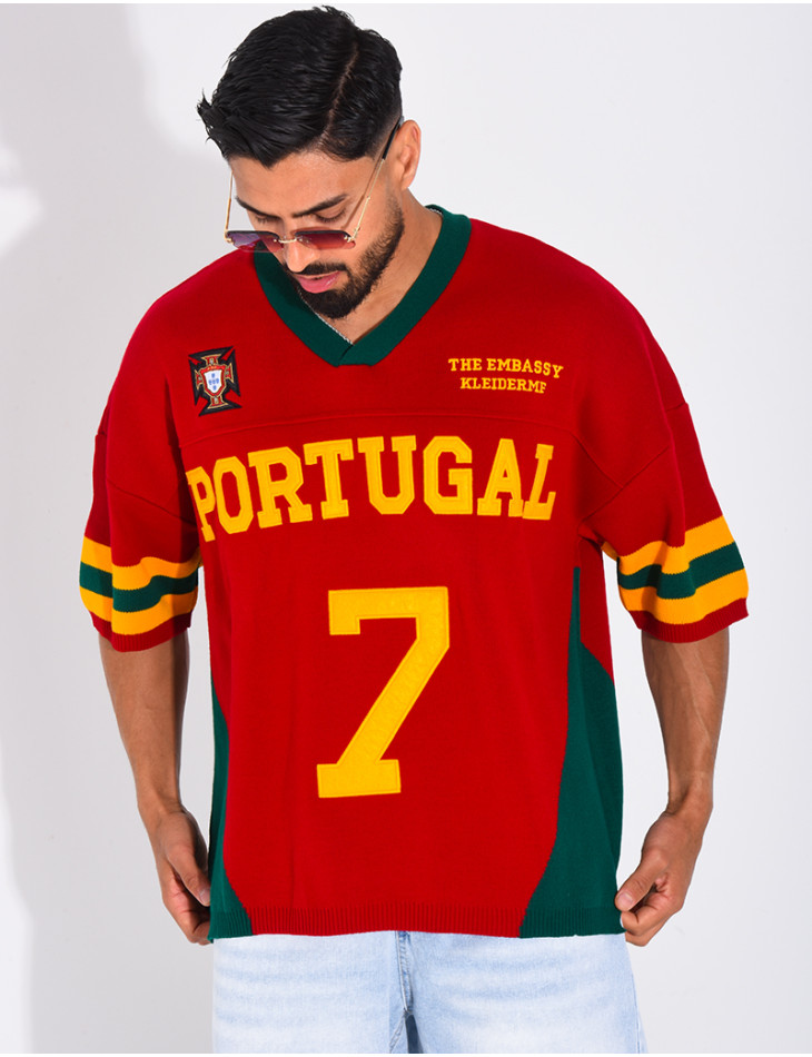 T-shirt côtelé "Portugal"