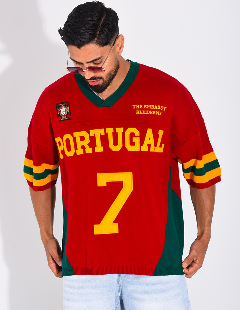 T-shirt côtelé "Portugal"