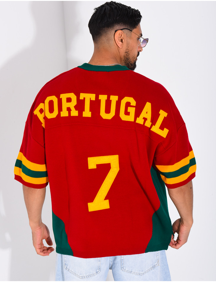 T-shirt côtelé "Portugal"