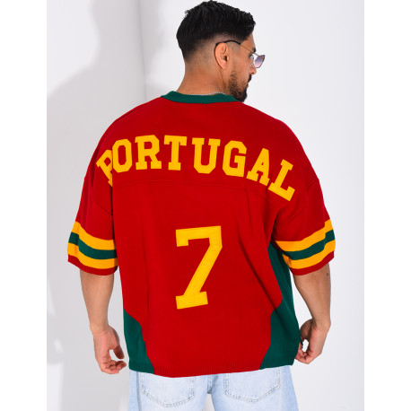 T-shirt côtelé "Portugal"