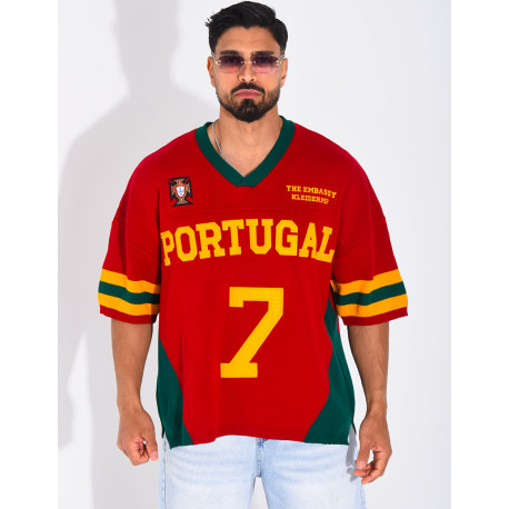 T-shirt côtelé "Portugal"