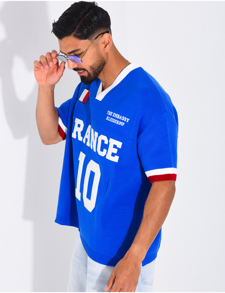 T-shirt côtelé "France"