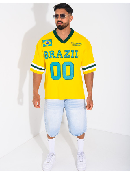 T-shirt côtelé "Brazil"