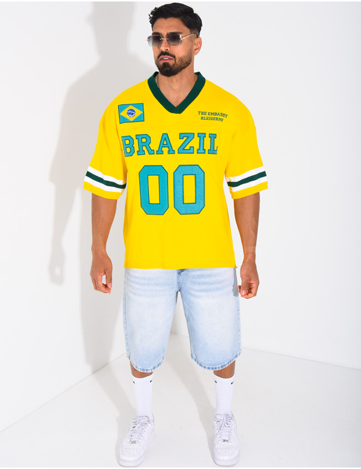 T-shirt côtelé "Brazil"