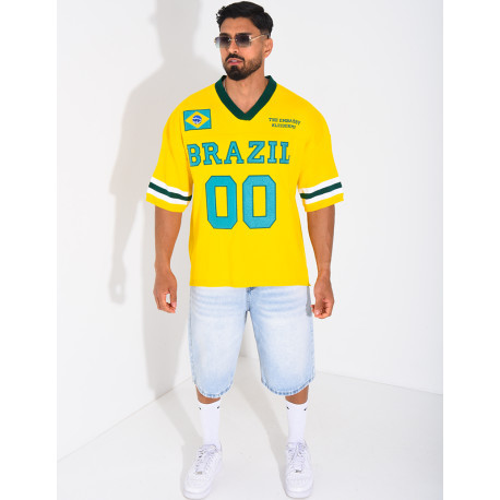 T-shirt côtelé "Brazil"