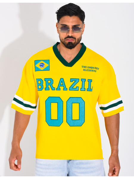 T-shirt côtelé "Brazil"