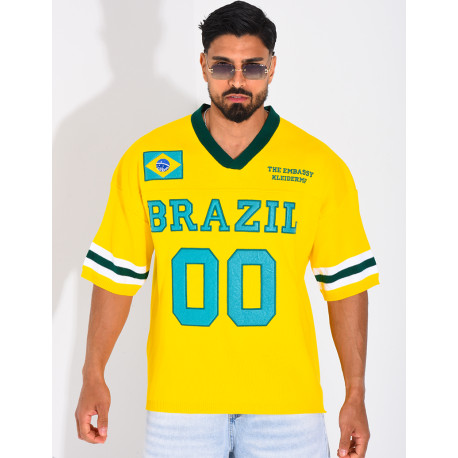 T-shirt côtelé "Brazil"