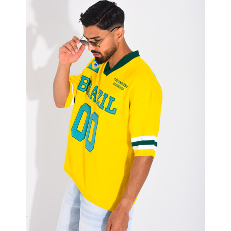 T-shirt côtelé "Brazil"