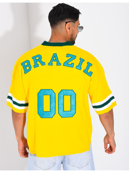 T-shirt côtelé "Brazil"