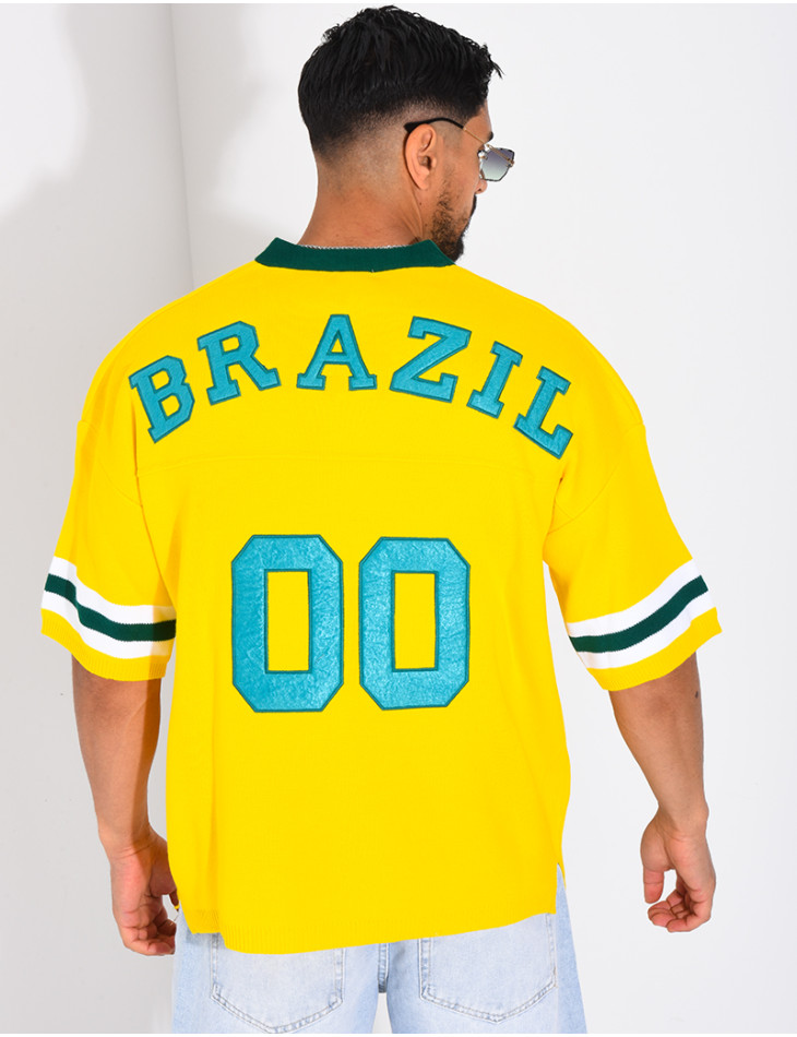 T-shirt côtelé "Brazil"