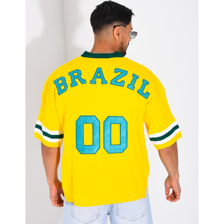 T-shirt côtelé "Brazil"