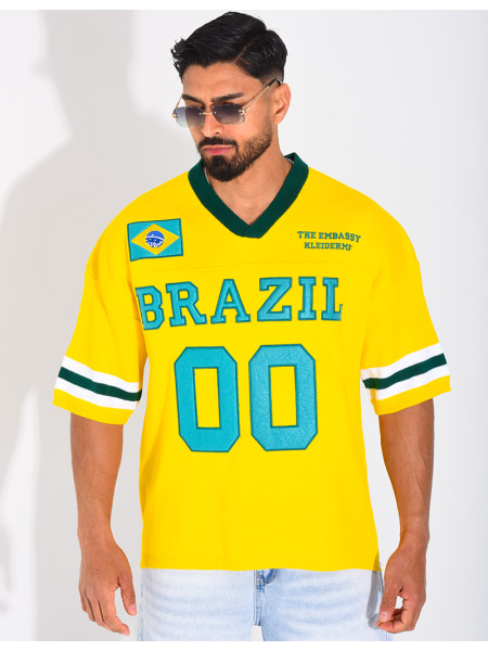 T-shirt côtelé "Brazil"