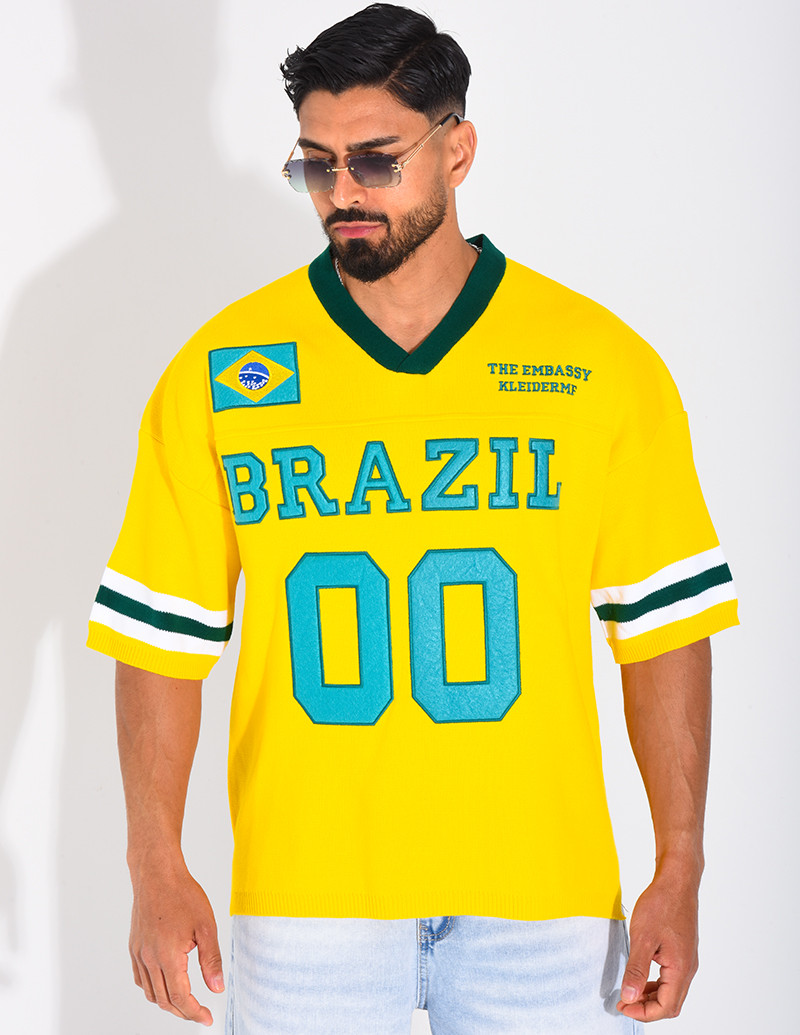 T-shirt côtelé "Brazil"