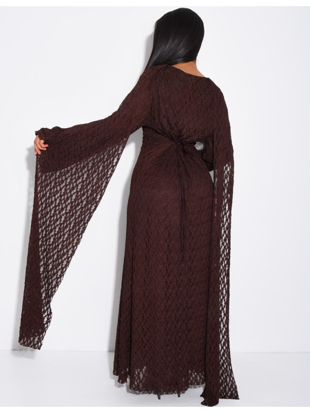 Lined lace dress with matching shawl