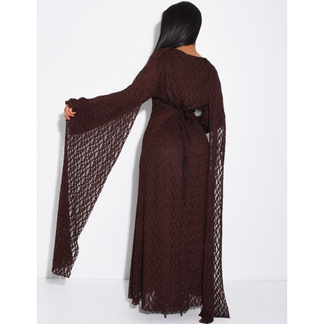 Lined lace dress with matching shawl