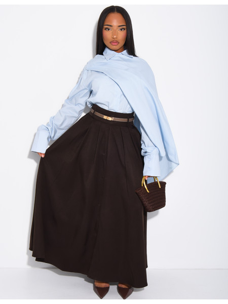 Baumwollhemd mit Cape