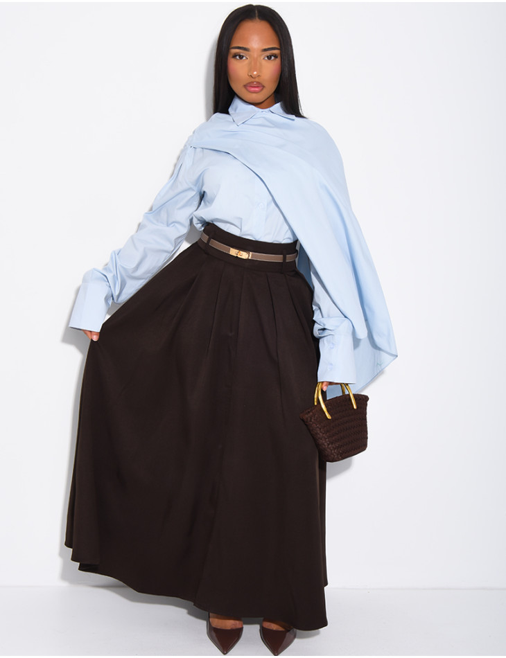 Baumwollhemd mit Cape