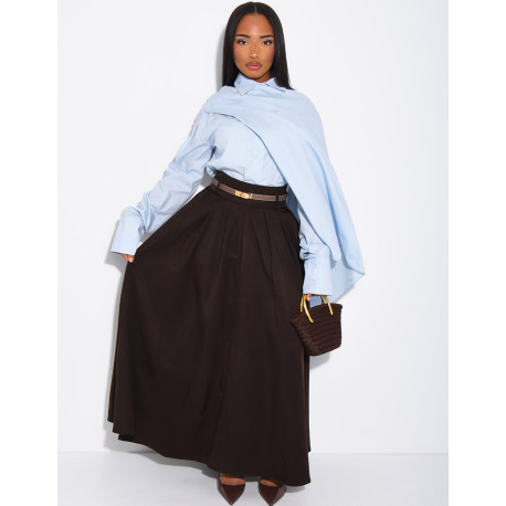 Baumwollhemd mit Cape