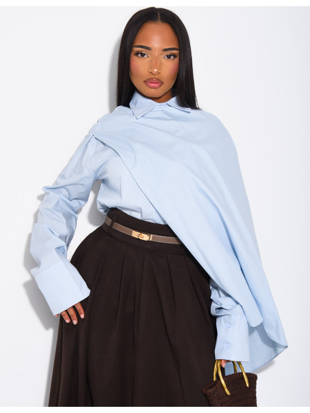 Baumwollhemd mit Cape