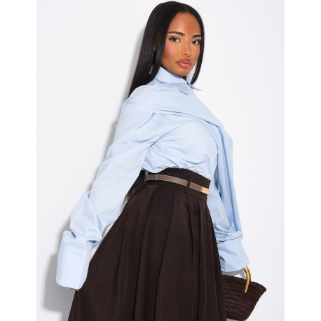 Baumwollhemd mit Cape