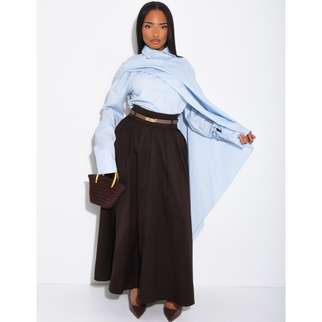 Baumwollhemd mit Cape