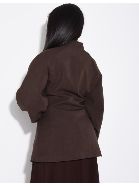 Halblanger, taillierter Blazer mit Ballonärmeln