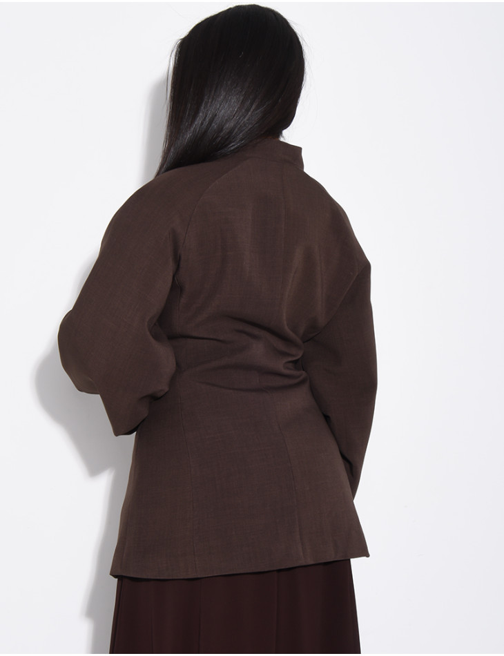 Halblanger, taillierter Blazer mit Ballonärmeln