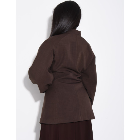 Halblanger, taillierter Blazer mit Ballonärmeln