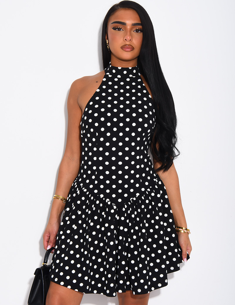 Short, ruffled, polka-dot...