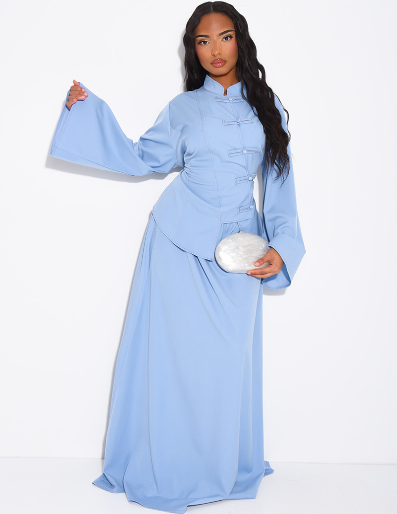 Denim-effect set featuring...