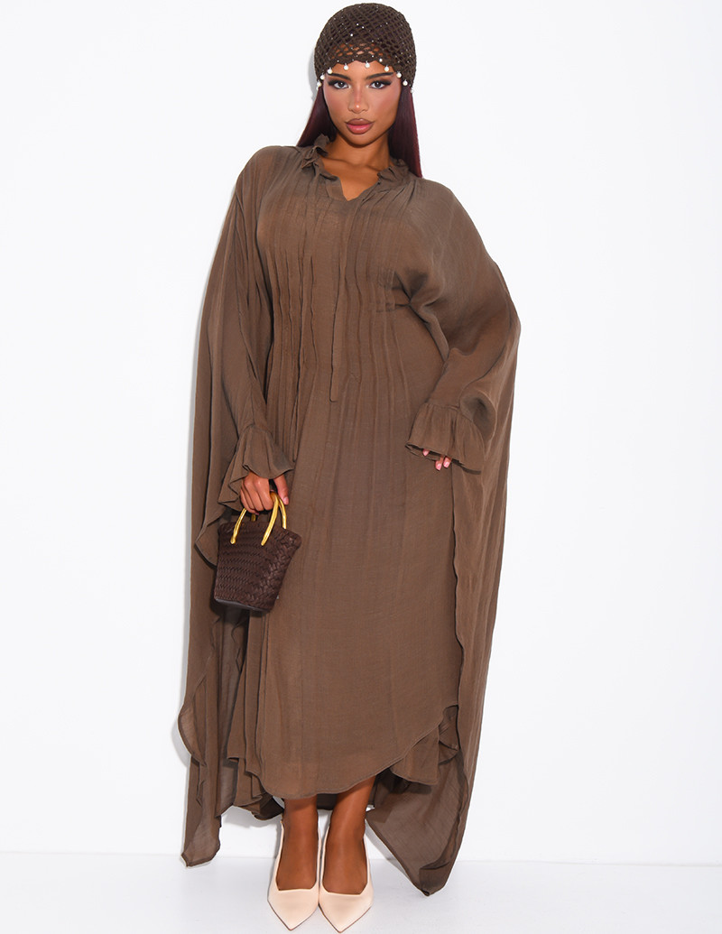 Flowing, lined dress with a...