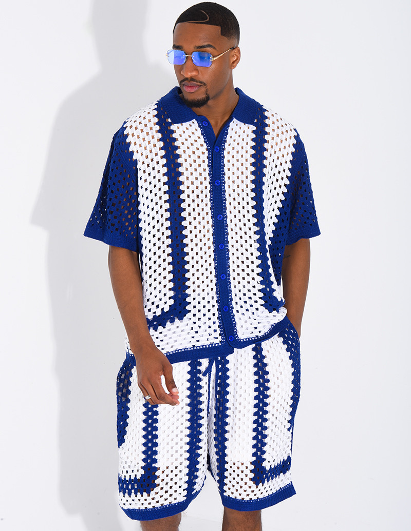 Ensemble ajouré short et...
