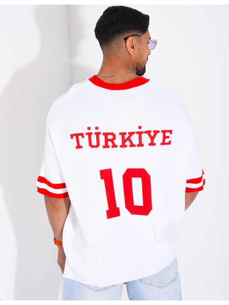 T-shirt texturé "Turkiye 10"