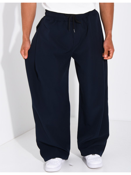 Pantalon large à taille élastique