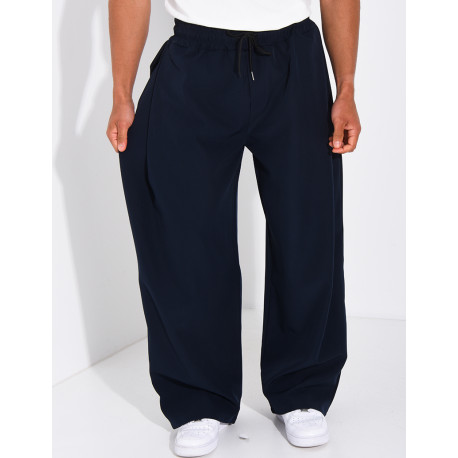 Pantalon large à taille élastique