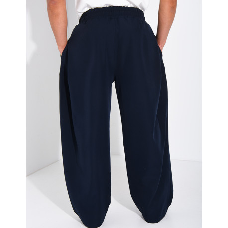Pantalon large à taille élastique