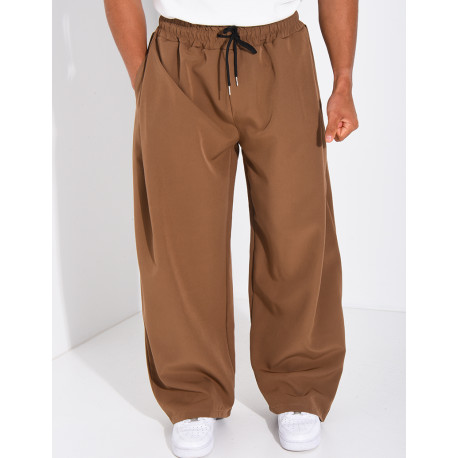 Pantalon large à taille élastique