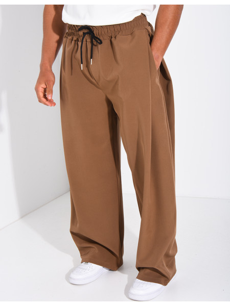 Pantalon large à taille élastique